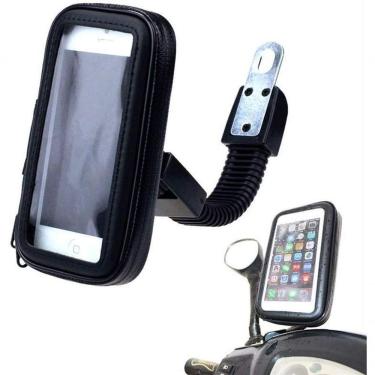 Imagem de Suporte Capa Moto Retrovisor Prova D'Água Celular Até 6,3 Rt