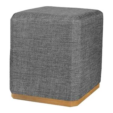 Imagem de Puff Quadrado Roma Pequeno Decorativo Cinza