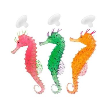 Imagem de Decoração Realista De Cavalo-Marinho Que Brilha No Escuro Para Aquário