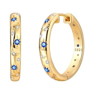 Imagem de Brincos De Argola Pendentes Em Prata Esterlina 925 Ouro Rosê Para Mulh