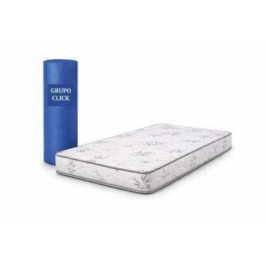 Imagem de Colchão Solteiro Viúva Espuma D33 88x188 Cama Box na Caixa - Click Mim