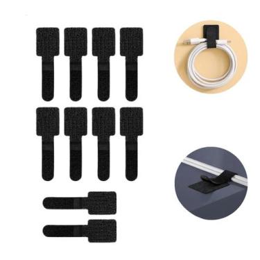 Imagem de Organizador de Fios Cabos Fecho de Contato Adesivo para Mesa Parede Ki