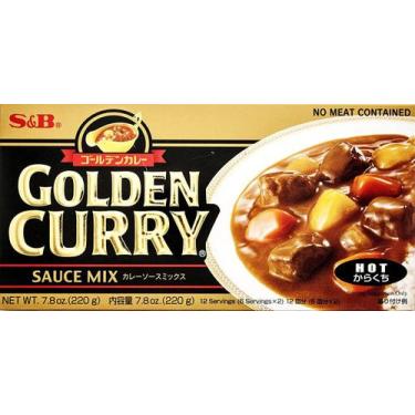 Imagem de Tempero Golden Curry Amakuchi Picante Nível Forte S&B - 220G