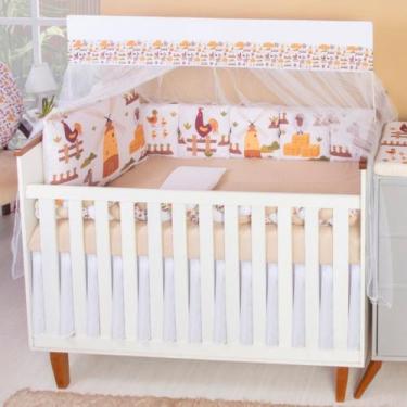 Imagem de Kit Berço Americano 13 peças para Enxoval Bebe Menino - Carinha de Anj