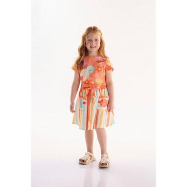 Imagem de Conjunto Infantil para Menina com Blusa e Saia Interestelar Três e Já,