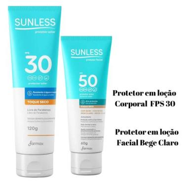 Imagem de kit Protetor Solar Corporal FPS 30&Prot. Solar Facial Bege Claro - sun