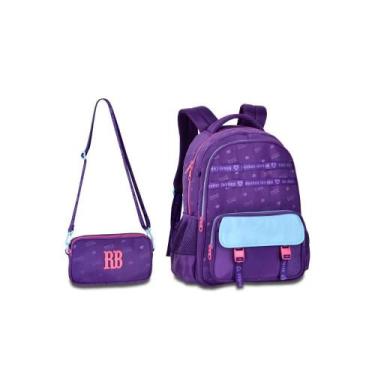 Imagem de Mochila De Costas Escolar 2Em1 Mix Roxa Rebecca Bonbon - Rebecca Bonbo
