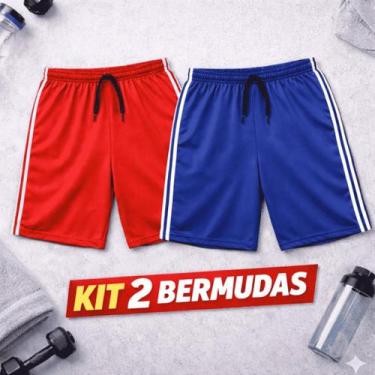 Imagem de Kit 2 Bermudas Masculinas Plus Size Extra Grande Dry Fit Sport Line Ca