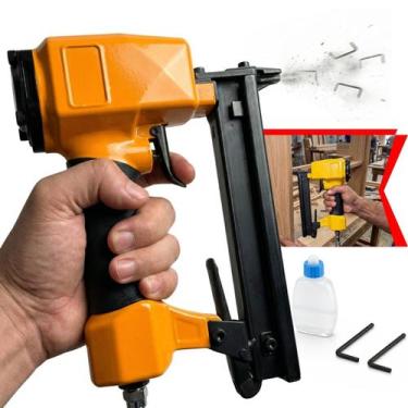 Imagem de Grampeador Pneumático Profissional Calibre 18 1/4 Tapeceiro - Genérico