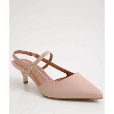 Imagem de Scarpin Feminino Slingback Salto Fino Vizzano-11252, Bege, 35