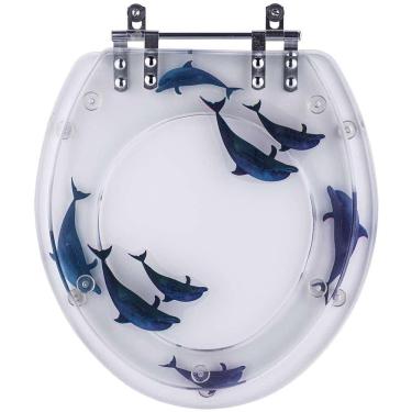 Imagem de Acento Sanitário Decorada Golfinhos para bacia Deca