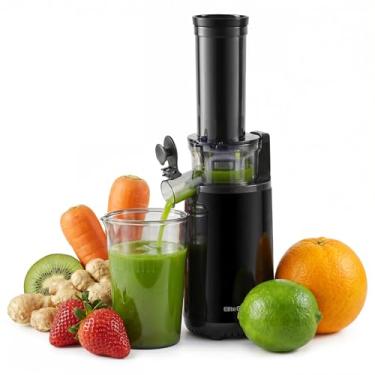 Imagem de Elite Gourmet EJX600 Compacto Pequeno Espremedor de Espremedor Lento Mastigatório, Extrator de suco prensado a frio, denso em nutrientes e vitaminas, Tritan livre de BPA, fácil de limpar, copo de suco