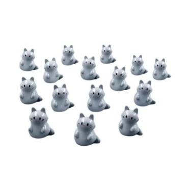 Imagem de Figuras De Animais Em Miniatura 15 Peças Raposa Coelho Elefante Esquil