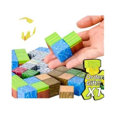 Imagem de Conjunto De Blocos Magnéticos Para Crianças a Partir De 3 Anos, Cubo D