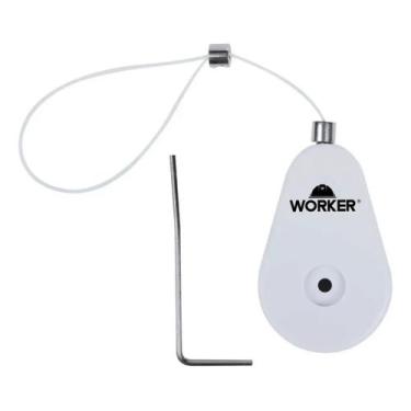 Imagem de Dispositivo Retrátil Antifurto Cabo Aço Branco - Worker Branco