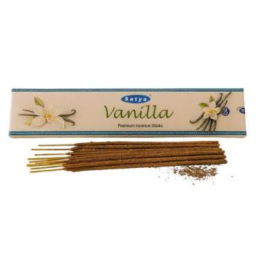Imagem de Incenso Vanilla Satya Premium Caixa c 12 Varetas - Lua Mística Origina