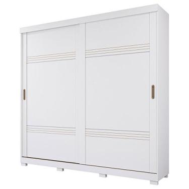 Imagem de Guarda Roupa Gramado 2 Portas de Correr com Pés - Panan, Branco