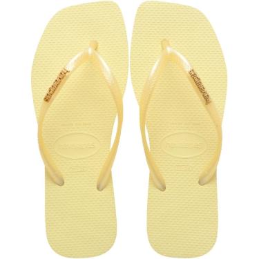 Imagem de Chinelo de Dedo Feminino Havaianas Slim Square Logo Metallic