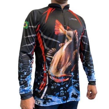 Imagem de Camisa de Pesca Proteção Solar UV Pirarara - Oficial da Pesca M, P