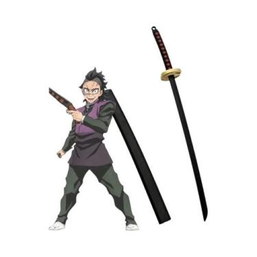 Imagem de Miniatura De Katana Demon Slayer Em Liga Metálica, Chaveiro, Espada Sa