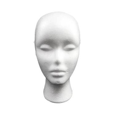 Imagem de Cabeça De Manequim Feminina Leve E Durável De Espuma Para Exibição De 