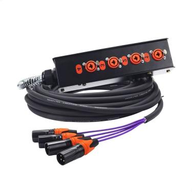 Imagem de Medusa 4 Vias Montada Com Conectores Profissionais - 30 Metros