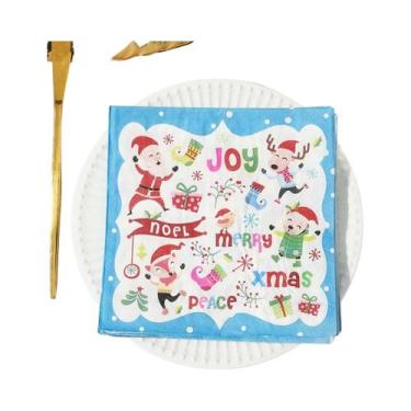 Imagem de Guardanapos Descartáveis De Natal Com Arte De Decoupage De Papai Noel 