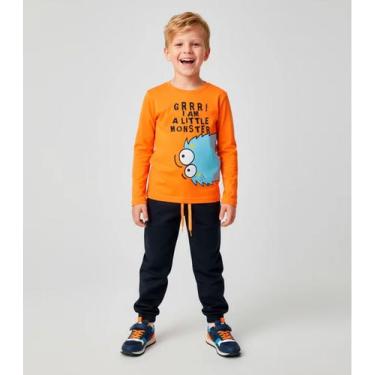 Imagem de Conjunto Infantil Meia Estação Menino Keki Boys Laranja, 3, Laranja