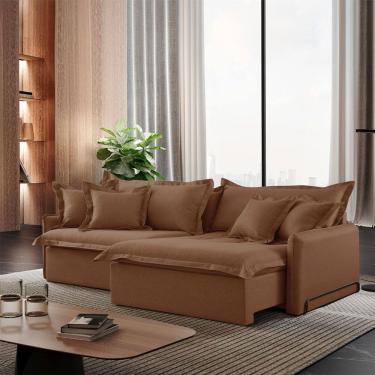 Imagem de Sofa Cama Leona Retratil e Reclinavel 190 cm Braco 15 cm Meu Sofa Online
