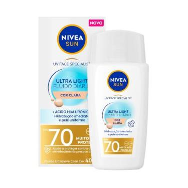 Imagem de Fluido Diário NIVEA Sun UV Face Specialist Ultra Light FPS 70 Cor Clar