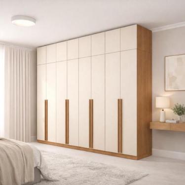 Imagem de Guarda-roupa 8 Portas Modular com Maleiro Luna - Politorno