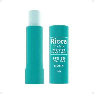 Imagem de Protetor Solar Labial Ricca Vita Balm Menta Fps 30 Cód:3804 - BELLIZ C