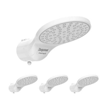 Imagem de Kit 4 Ducha Moment 4t 6800w 220v Branco - Zagonel