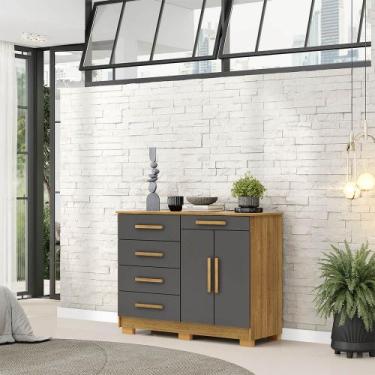 Imagem de Cômoda Quarto 5 Gavetas 122CM e Sapateira 2 Portas Bella V01 - D Rossi