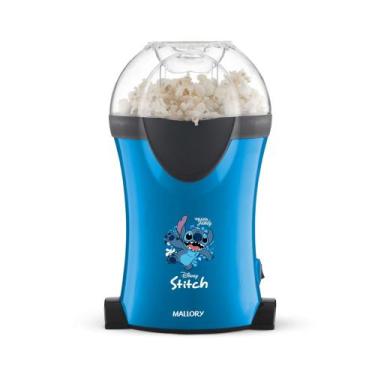 Imagem de Pipoqueira Elétrica Sem Óleo Mallory Stitch 1200W Azul Pipoca Pronta e