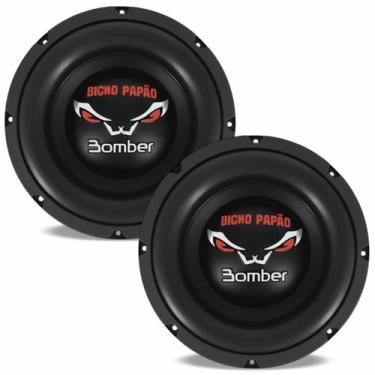 Imagem de Kit 2 Alto Falantes Subwoofer 8 Pol Bomber Bicho Papão 600 Watts RMS 4
