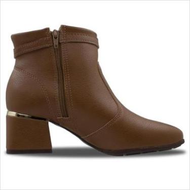 Imagem de Bota Feminina Modare Cano Baixo Salto Grosso Zíper-Feminino