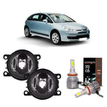 Imagem de Par farol milha citroen c4 2007 a 2012 e super led - BIBAS