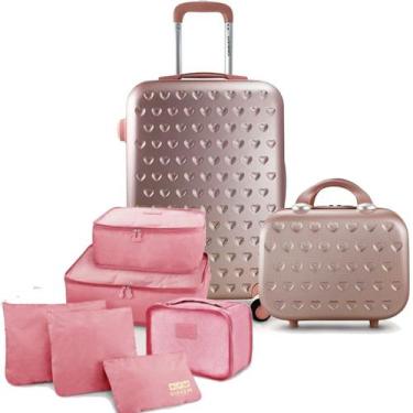 Imagem de Mala de Viagem Bordo Pequena Rígida 10 KG Aprovada ANAC ABS Rodinhas F