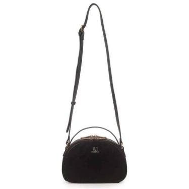 Imagem de Bolsa Wj Transversal Pequena com Dois Ziperes - Feminina - P, Preto