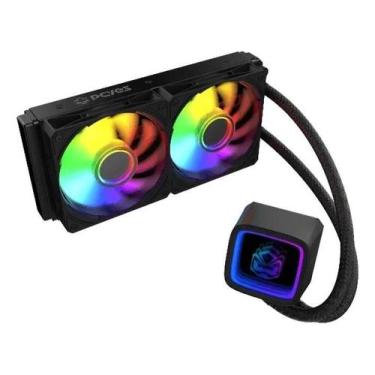 Imagem de Water Cooler PCYes Tundra Black Vulcan ARGB 240mm 250W TDP - WCTBV240