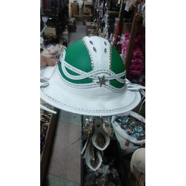 Imagem de Chapéu de Couro DOMINGUINHOS CORES VARIADAS - GBA, Branco com verde, E