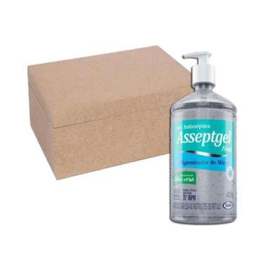 Imagem de Álcool Em Gel Antisséptico 420gr Asseptgel Fresh Blue Kit 12