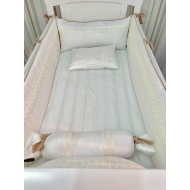 Imagem de Kit Protetor de Berço Cannes  - kit de Berço Cannes Dourado 