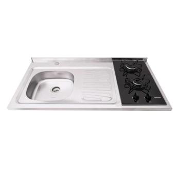 Imagem de Fogão Pia 110x56,7cm Concretado - Cooktop Direito - Solo