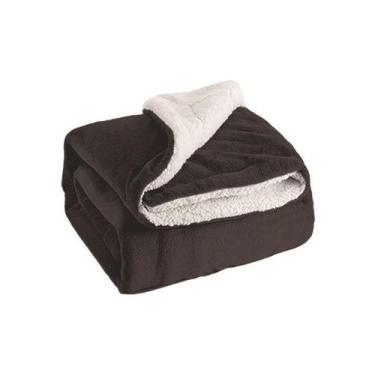 Imagem de Cobertor sherpa para bebê 0,80m x 1,00m - BORGON, tabaco