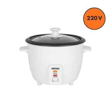 Imagem de Panela de Arroz Elétrica Startools 1,3L 400W com Tampa de Vidro Antiaderente Branco 220V