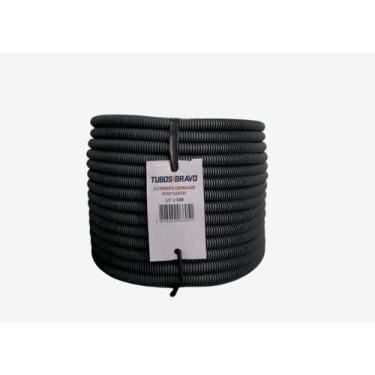 Imagem de Conduíte Flexível PEAD _ DN 16_ meia polegada _ Cinza 50m para Fios e 