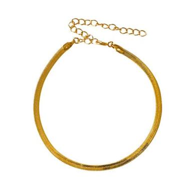 Imagem de Pulseira fita brilho banhado a ouro - CIELA