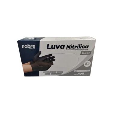 Imagem de Luva Nitrilica Preta Nobre Não Cirurgica Sem Pó Amido Ambidestras Não 